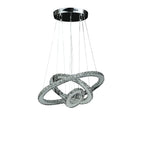 Silver Metal Crystal LED Dimmable Chandelier
