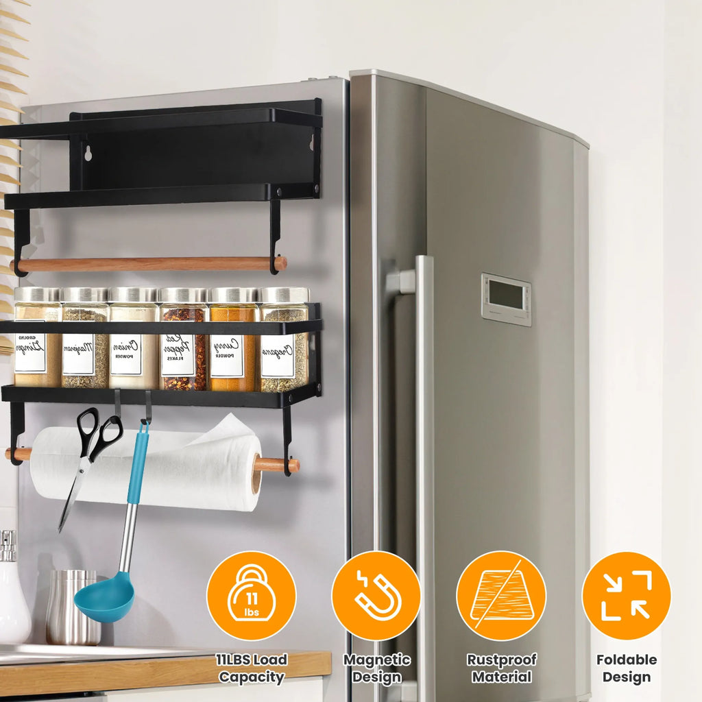 Magnetic Spice Rack Set for Refrigerator