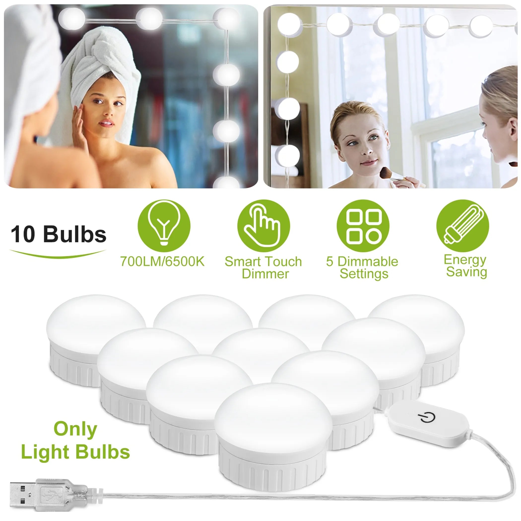Hollywood Style LED Vanity Mirror Lights Ki