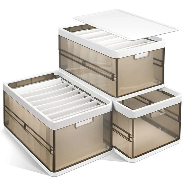 foldable storage bin set for home organization