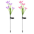 solar lily flower LED garden lights
