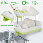 Space saving dish drying stand for kitchen
