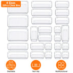 Plastic drawer storage containers