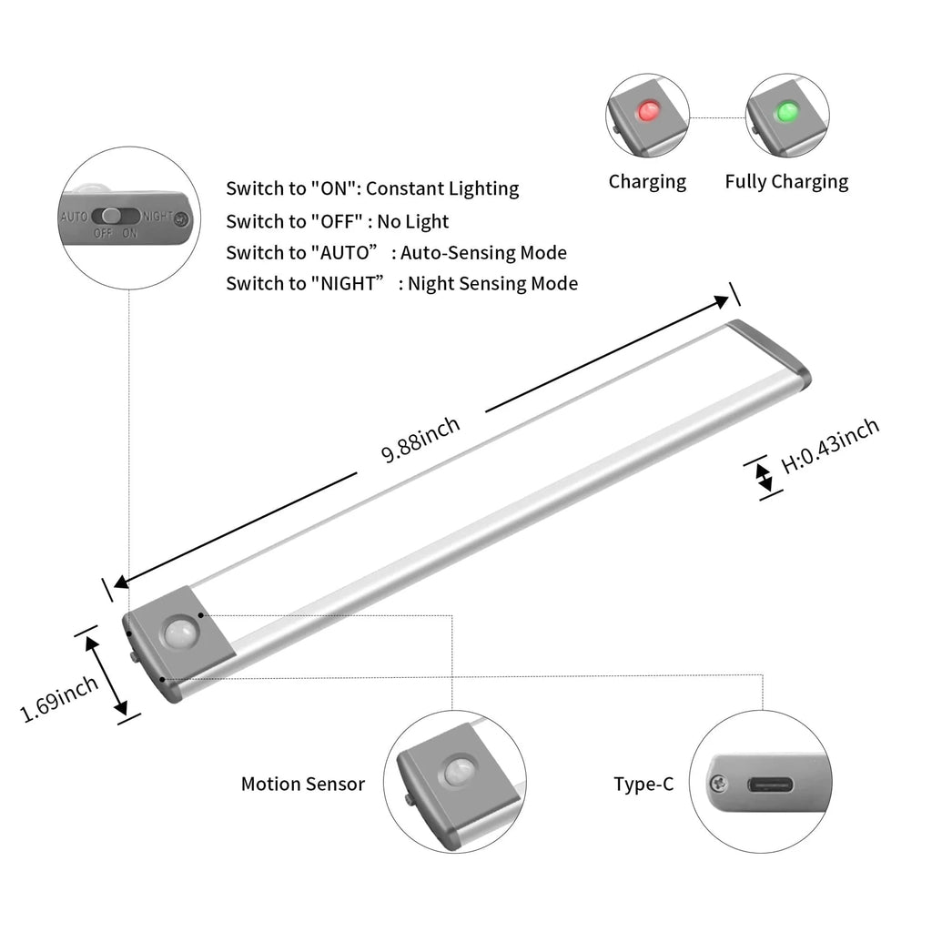 portable LED motion detection light