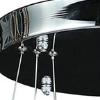 modern silver chandelier with adjustable brightness LED lights