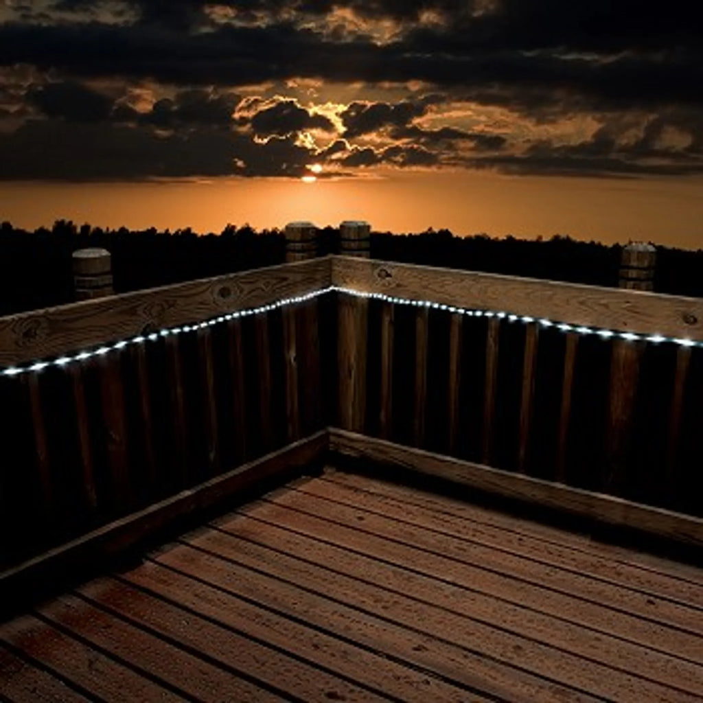 patio decoration solar rope light white LEDs