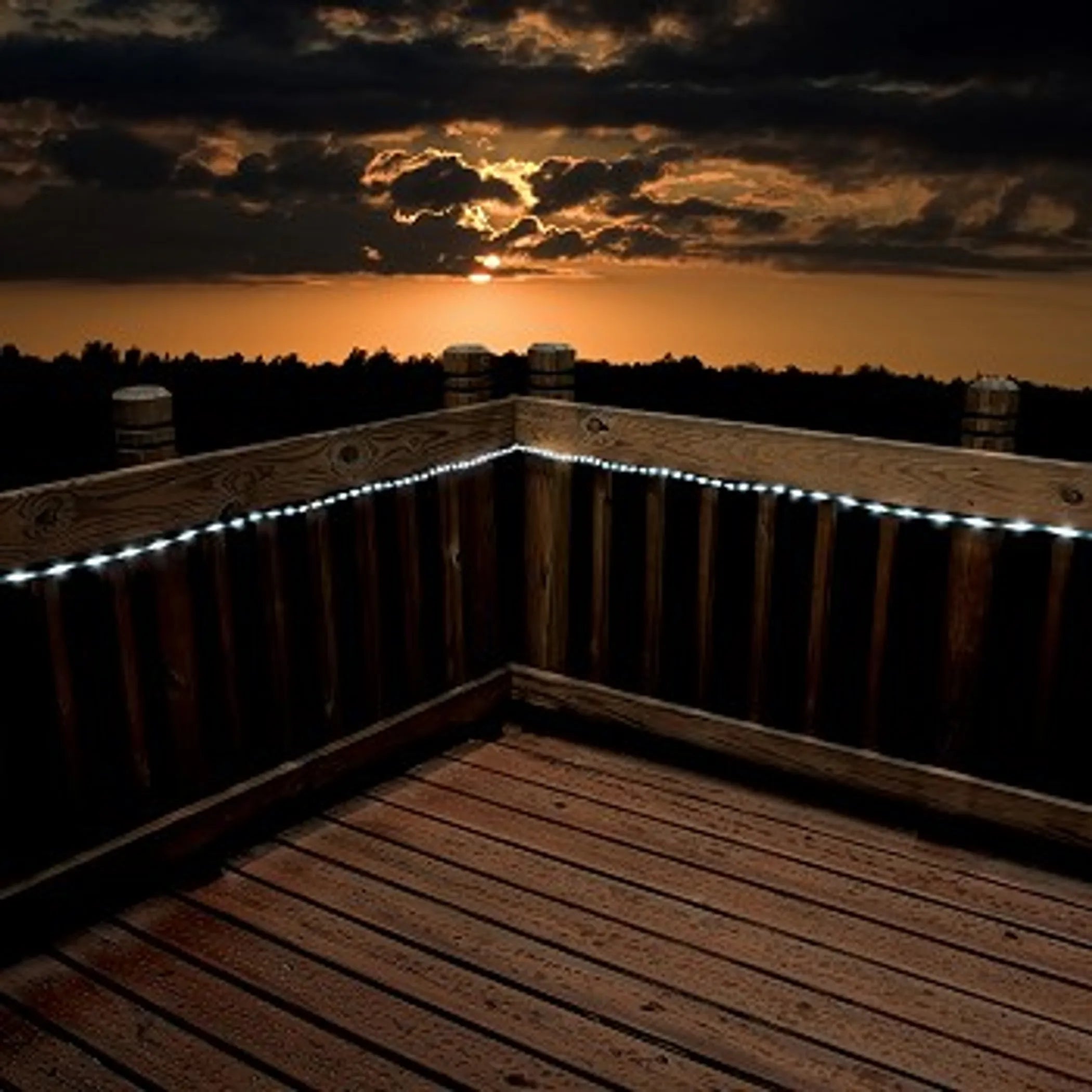 patio decoration solar rope light white LEDs