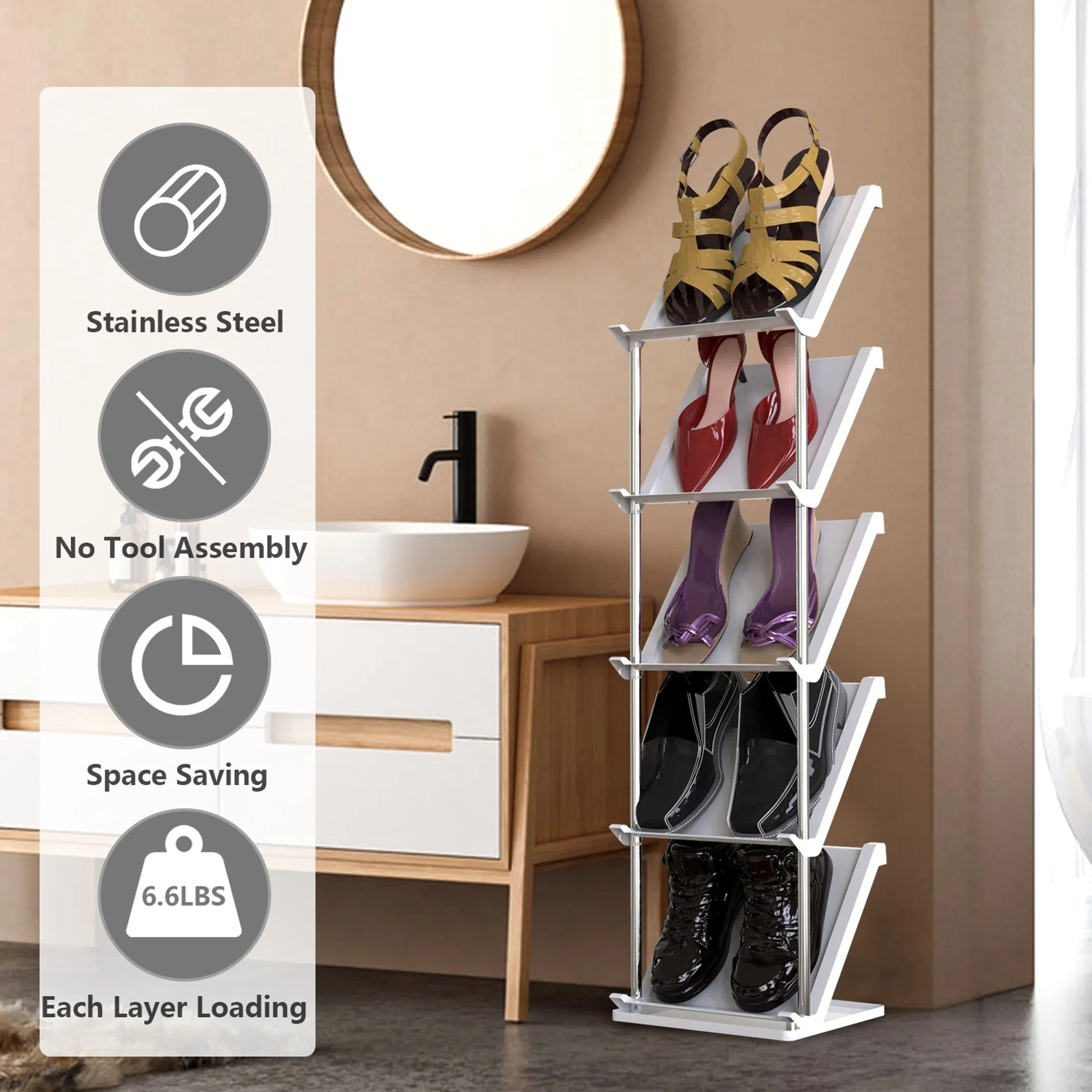 vertical shoe stand for bedroom