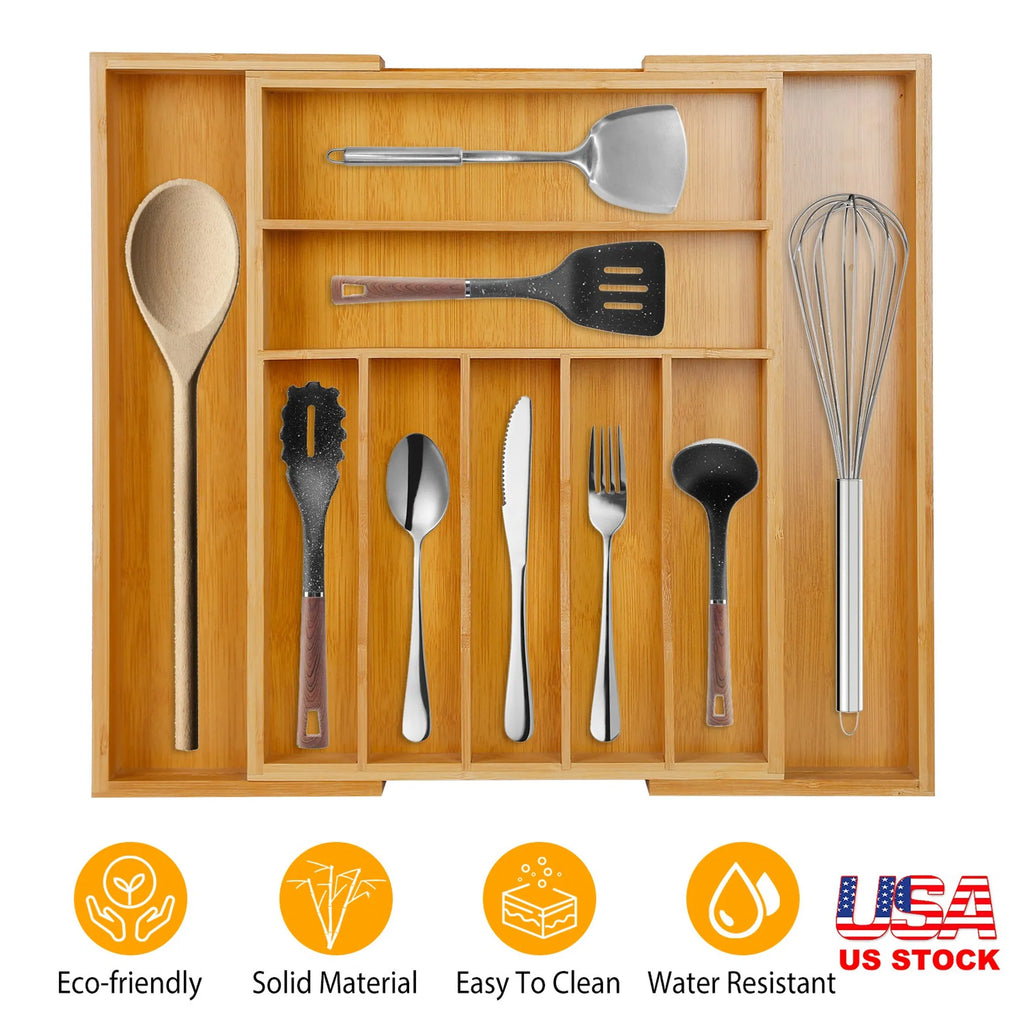 bamboo utensil drawer divider