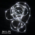 waterproof solar rope light for garden and patio