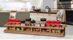 wall spice rack for jars and containers