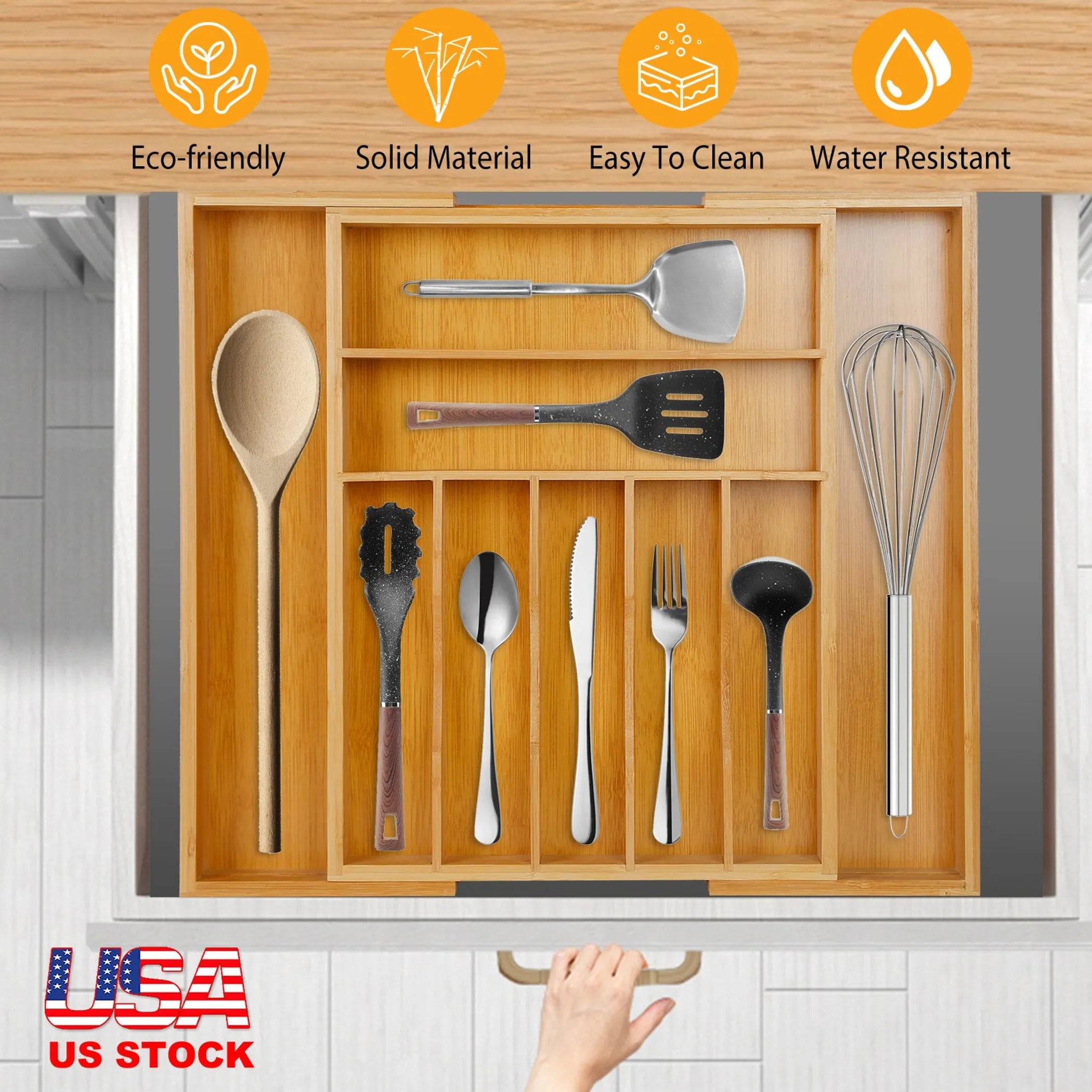 expandable bamboo storage divider