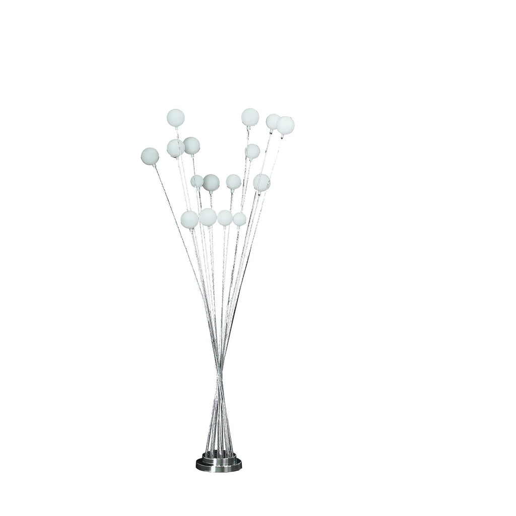 chrome multi light LED floor lamp