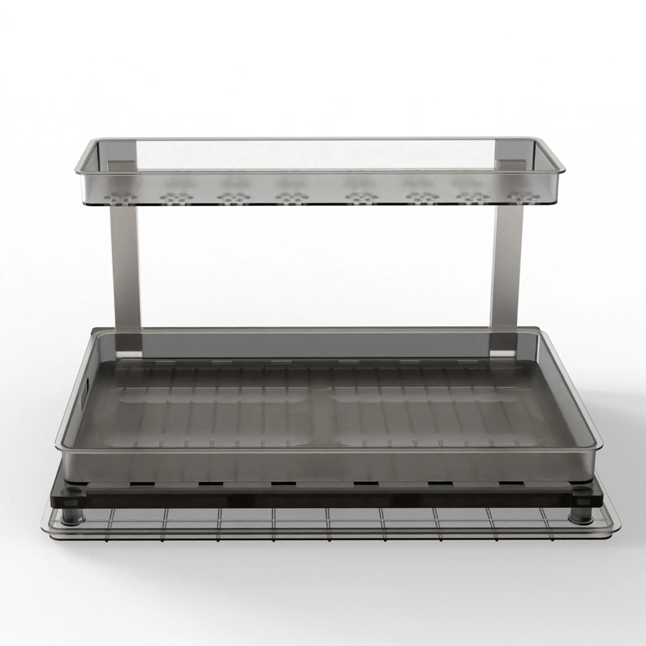 sliding 2-tier under sink organizer rack