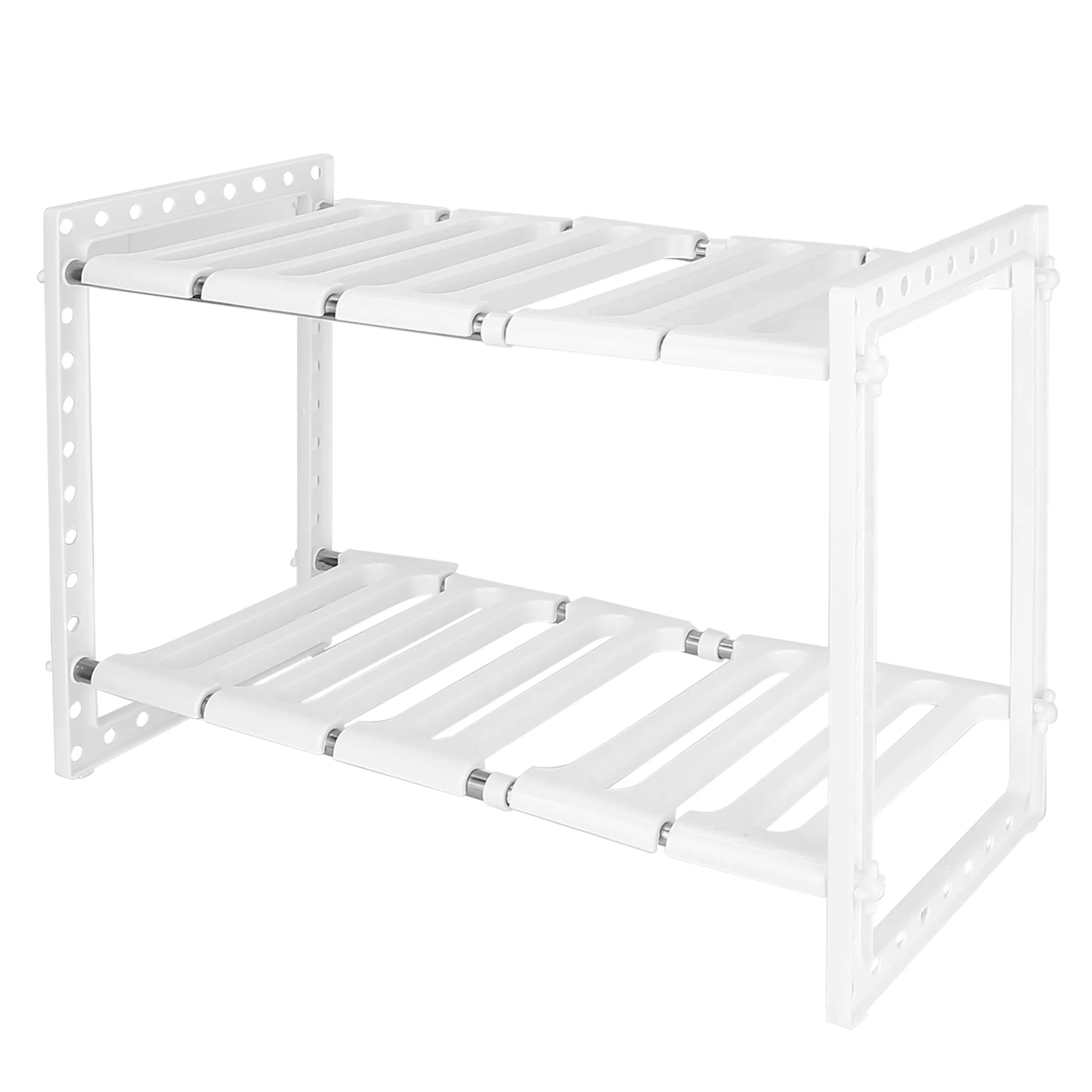 2 tier under sink organizer retractable storage rack