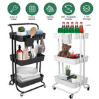 rolling utility cart for bathroom storage