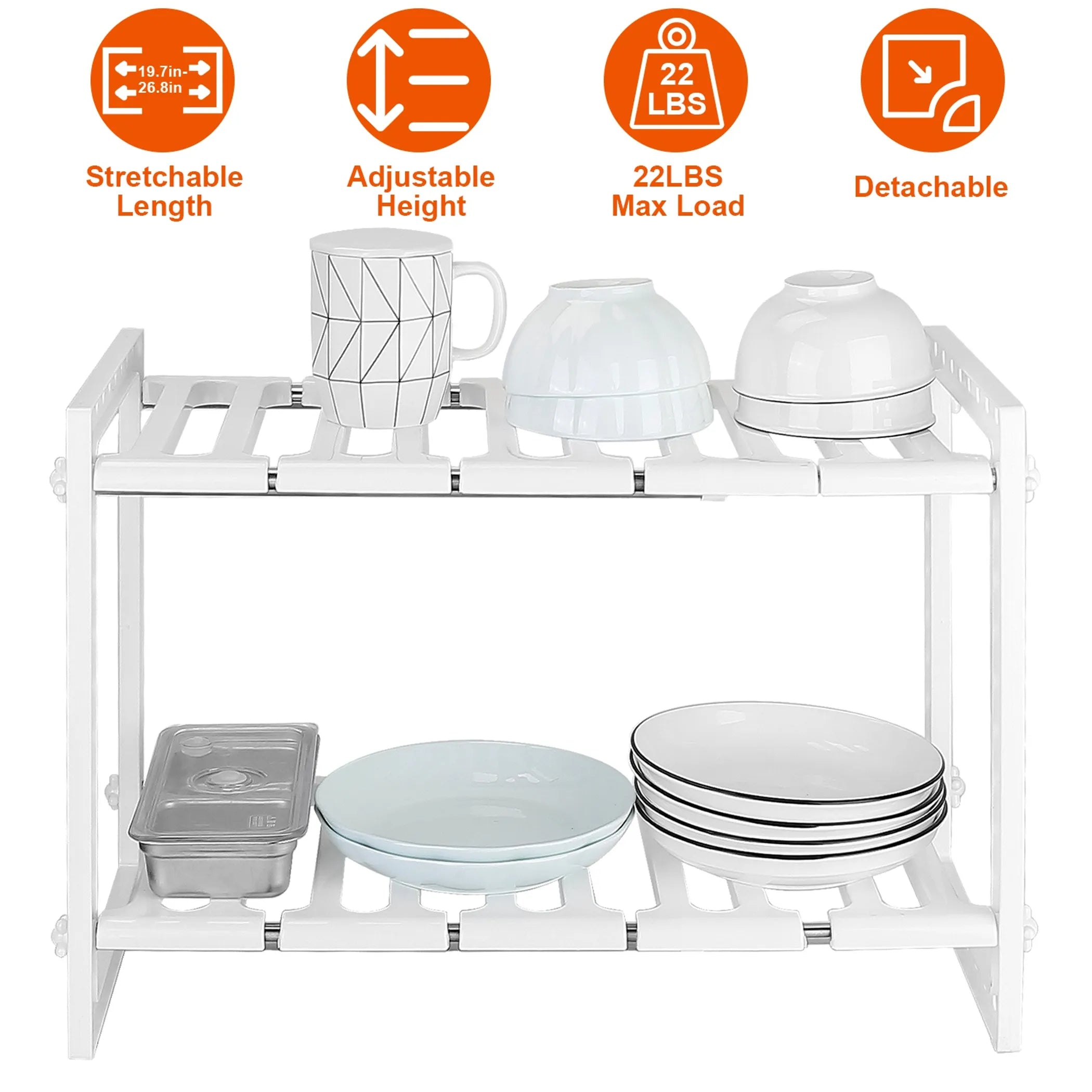 retractable cabinet organizer for kitchen supplies