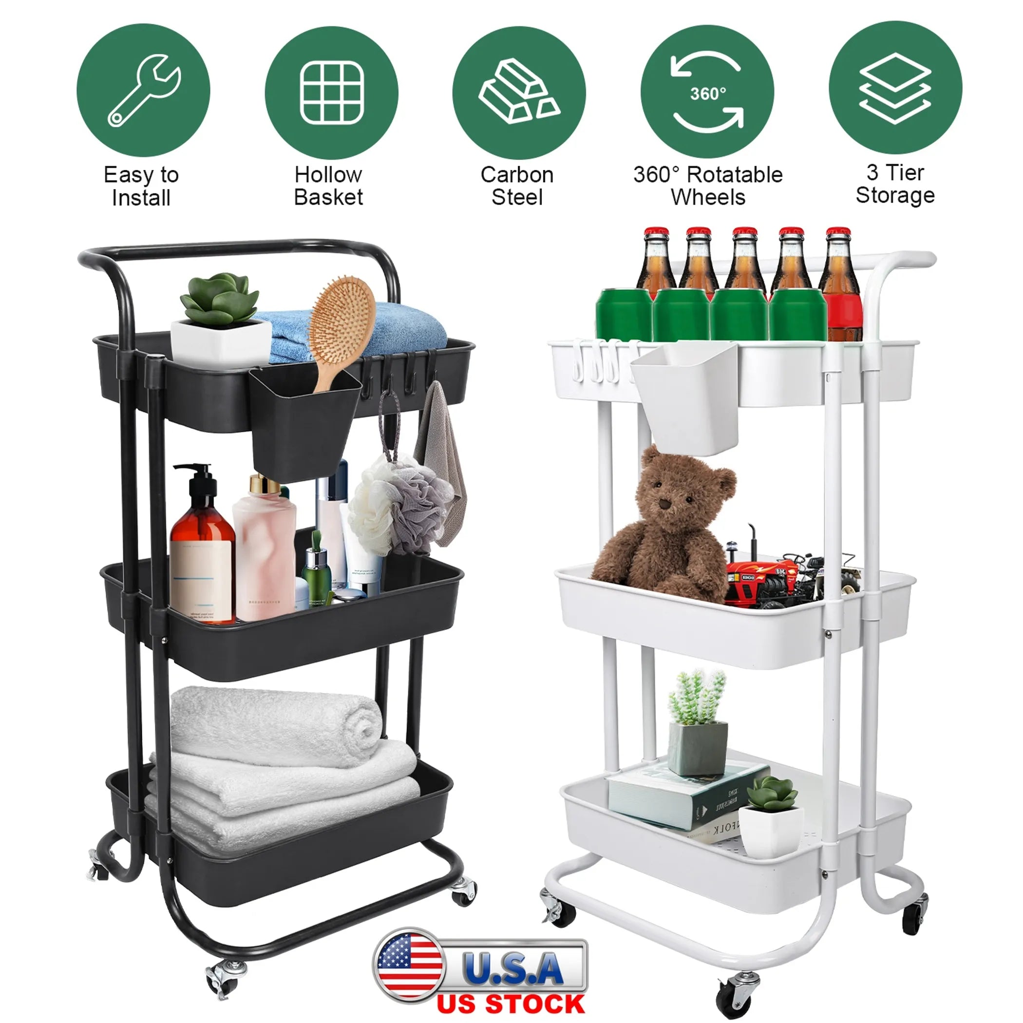 portable storage trolley cart
