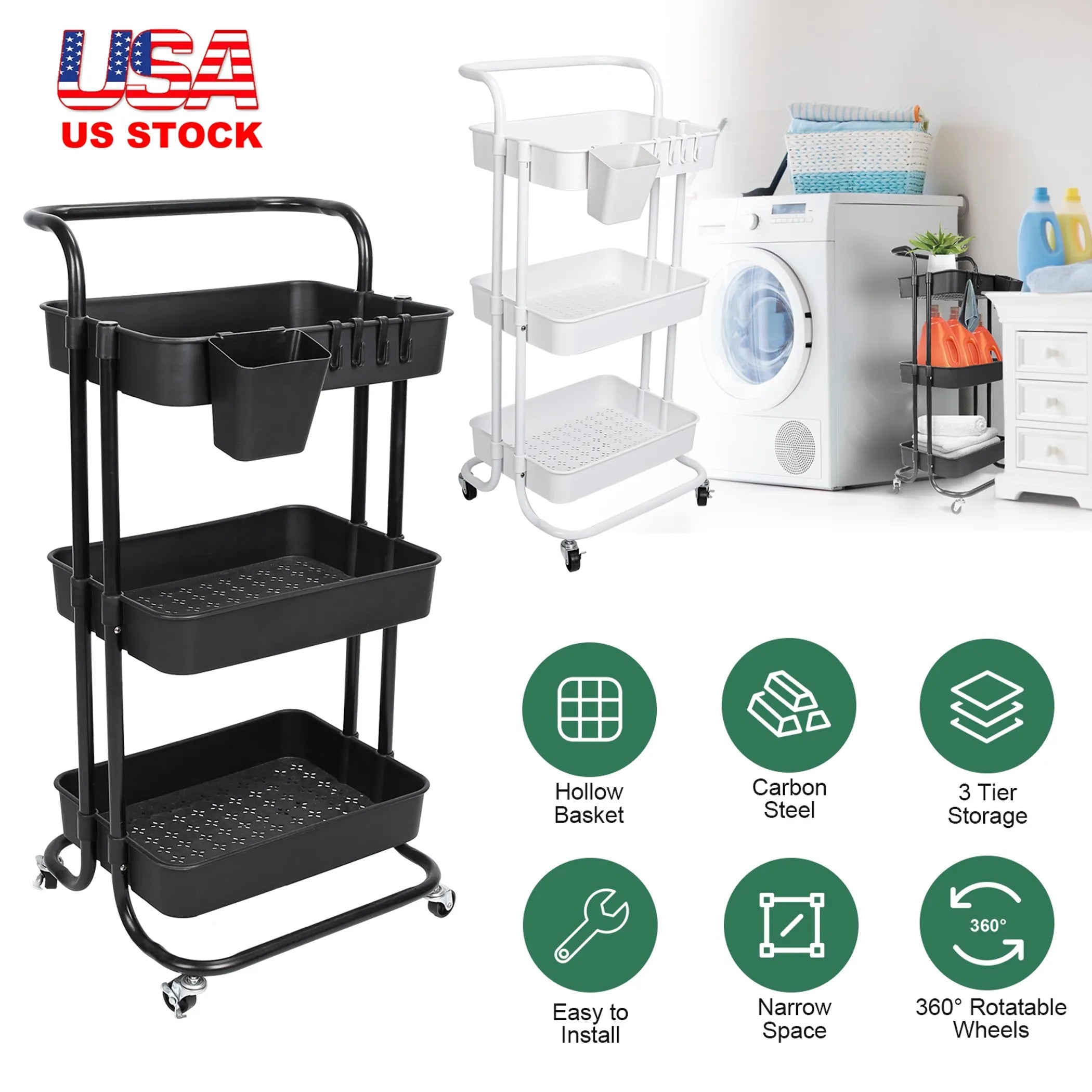 utility cart for laundry room