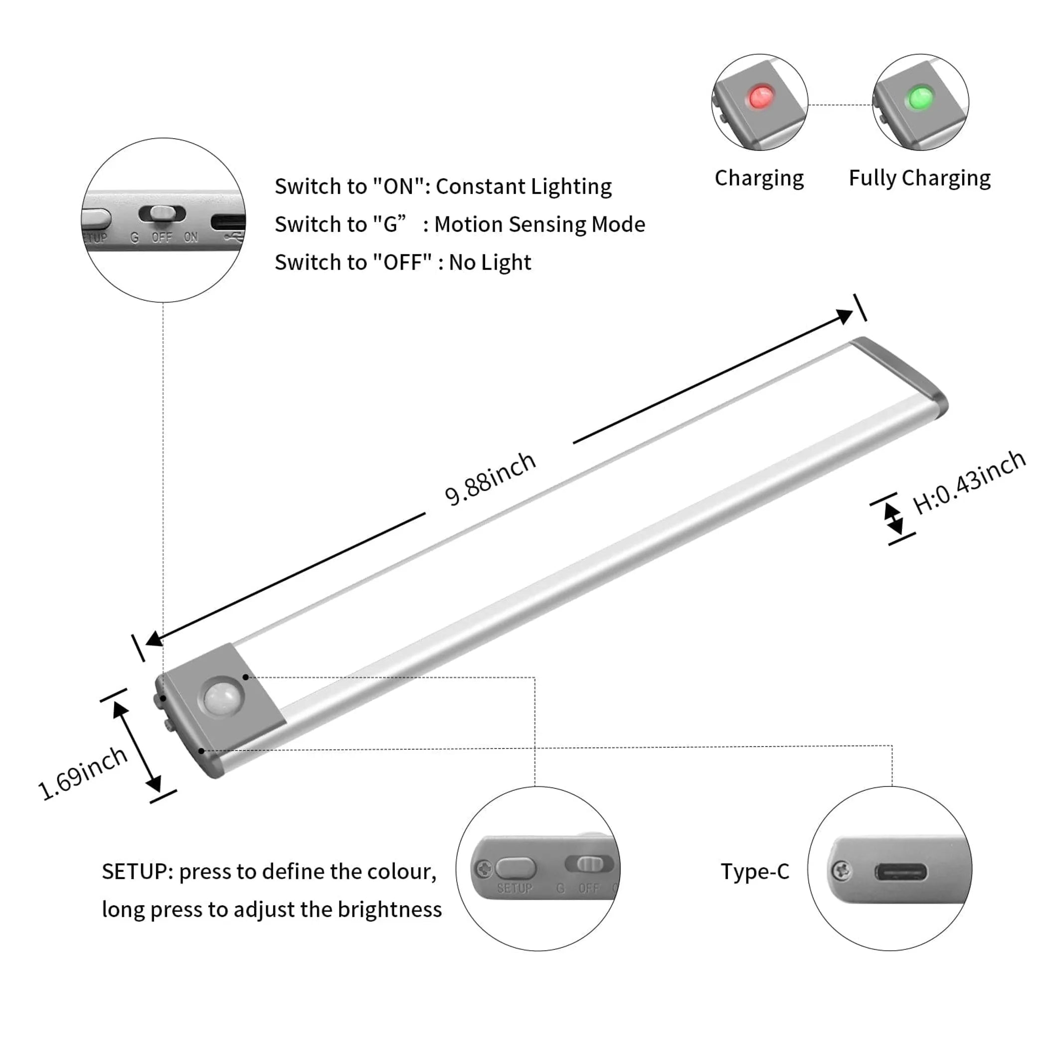 RGB LED night light for stairs and hallway