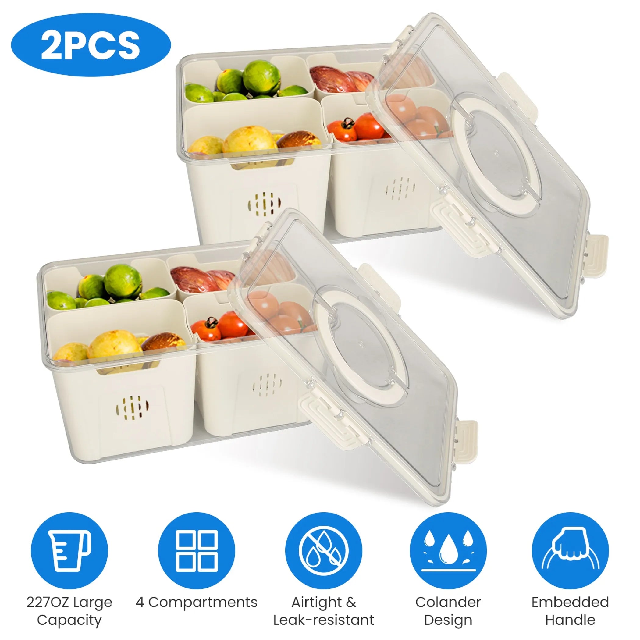 airtight refrigerator fruit keeper box set