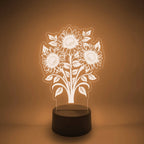 sunflower bouquet LED light up desk lamp decorative warm room lighting