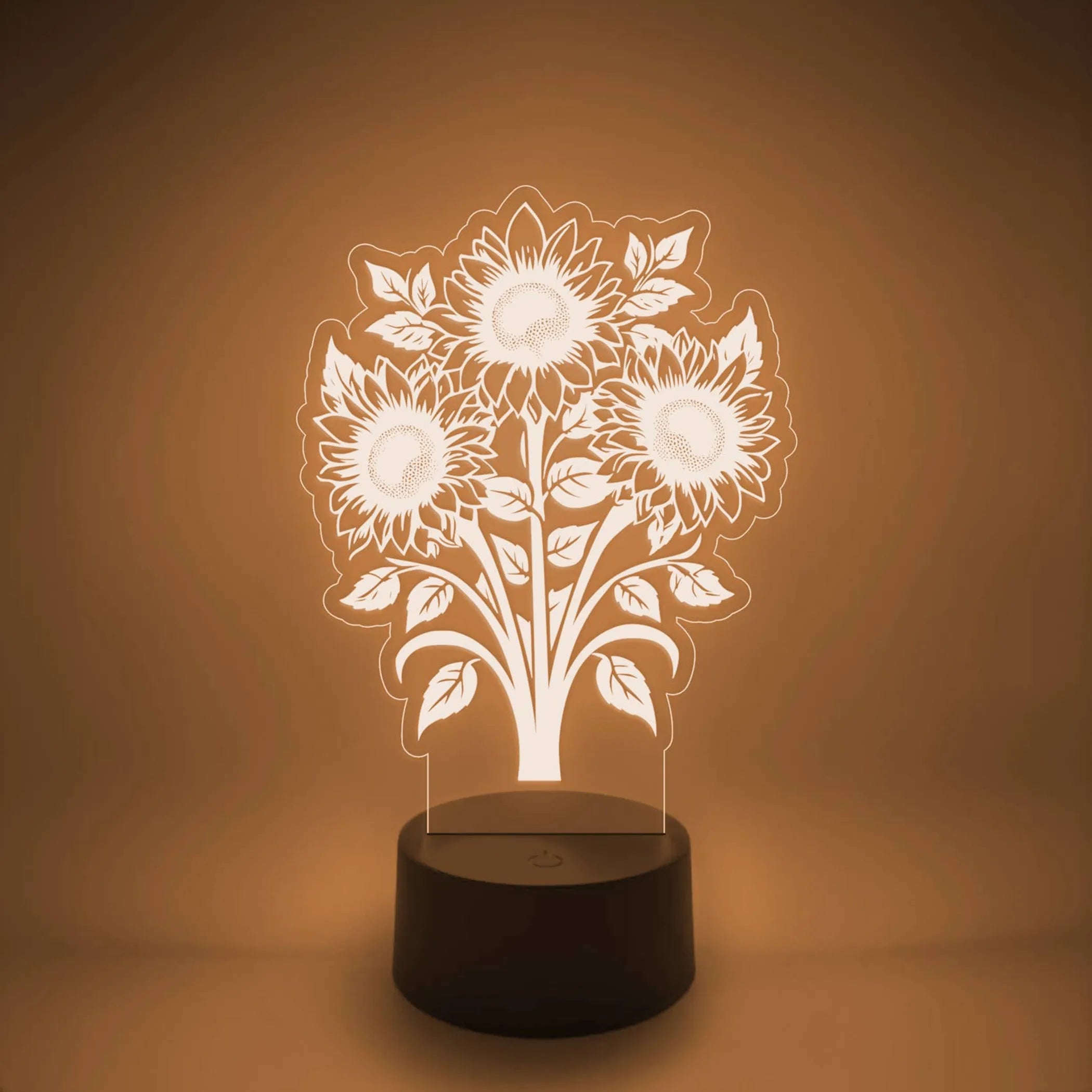 sunflower bouquet LED light up desk lamp decorative warm room lighting